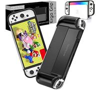 TECHGEAR Switch OLED Funda Delgada, Carcasa Protectora Suave Absorción de Golpes para Usar en la Consola Nintendo Switch OLED [Ligero, Duradero y Flexible] - Negro