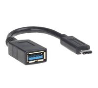 Techgear® - tipo C USB 3.1 OTG cable adaptador - On The Go USB tipo C a USB hembra adaptador de anfitrión [negro]