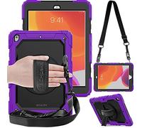 TECHGEAR Utility Funda Compatible con iPad 10.2" (9a/8a/7a generación) 2021/2020/2019 - Funda Protectora Prueba de Choques Resistente Carcasa con Soporte Giratorio de 360 Grados y Correa de Hombro