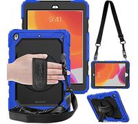 TECHGEAR Utility Funda Compatible con iPad 10.2" (9a/8a/7a generación) 2021/2020/2019 - Funda Protectora Prueba de Choques Resistente Carcasa con Soporte Giratorio de 360 Grados y Correa de Hombro
