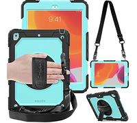 TECHGEAR Utility Funda Compatible con iPad 10.2" (9a/8a/7a generación) 2021/2020/2019 - Funda Protectora Prueba de Choques Resistente Carcasa con Soporte Giratorio de 360 Grados y Correa de Hombro