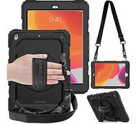 TECHGEAR Utility Funda Compatible con iPad 10.2" (9a/8a/7a generación) 2021/2020/2019 - Funda Protectora Prueba de Choques Resistente Carcasa con Soporte Giratorio de 360 Grados y Correa de Hombro