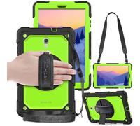 TECHGEAR Utility Funda Compatible con Samsung Galaxy Tab A 10.5" (SM-T590) Funda Protectora Prueba de Choques Resistente Carcasa con Soporte Giratorio de 360 Grados y Correa de Hombro - Verde