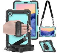 TECHGEAR Utility Funda Compatible con Samsung Galaxy Tab A7 Lite 8.7" 2021 (SM-T220/T225) Funda Protectora Prueba de Choques Resistente Carcasa con Soporte Giratorio de 360 Grados y Correa de Hombro