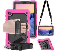 TECHGEAR Utility Funda Compatible con Samsung Galaxy Tab A7 Lite 8.7" 2021 (SM-T220/T225) Funda Protectora Prueba de Choques Resistente Carcasa con Soporte Giratorio de 360 Grados y Correa de Hombro