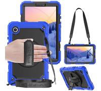 TECHGEAR UTILITY - Funda para Samsung Galaxy Tab A9 de 8.7 pulgadas (SM-X110 / SM-X115), resistente, resistente, a prueba de golpes, con soporte giratorio de 360 grados, correa de mano y correa para