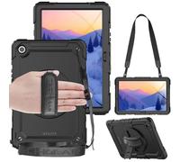 TECHGEAR UTILITY - Funda para Samsung Galaxy Tab S9 de 11 pulgadas (SM-X710 / SM-X716), resistente y resistente, a prueba de golpes, con soporte para S-Pen, soporte de 360 grados, correa de mano y