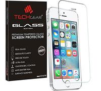TECHGEAR Vidrio Compatible con iPhone SE / 5s / 5c / 5 - Auténtica Protector de Pantalla Vidro Templado para Apple iPhone SE / 5s / 5c / 5