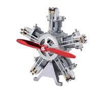 TECHING Kit de modelo de motor radial de 5 cilindros que funciona con montaje mecánico de metal