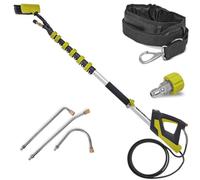 Techkar Lanze Teleskopstange Teleskopstiel Teleskop Lanze Arm Teleskopstrahlrohr kompatibel mit Kärcher HD HDS Hochdruckreiniger Lanze mit Gürtel Lanze bis 5,5m