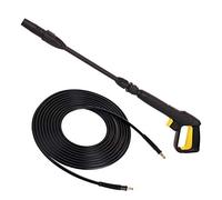 TECHKAR Pistola Hidrolimpiadora 10m Manguera Alta Presión & Lanza - Karcher K2 - K5 Accesorios - Boquilla Ajustable Vario Para Limpiador Alta Presión - Click Quick Connect