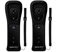 TechKen Pack de 2 Mandos para Wii,Wii Mando a Distancia Remote Controller para Wii con Motion Plus