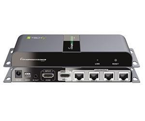 Techly 028191 - Extensor HDMI 1x4 PoE con IR en Cable Cat.6 hasta 40 m