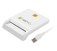 TECHLY 029150 Lector y Escritor de Tarjetas Inteligentes USB 2.0 Compacto Blanco Blanco