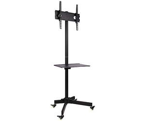 Techly 100730 Soporte de Suelo con Estante para televisor LCD/LED/Plasma 23"-55" Negro