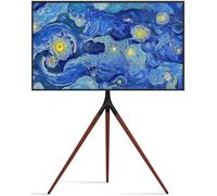 Techly Ica-tr18sam Soporte De Pie Para Pantalla Plana 165,1 Cm (65") Soporte De Suelo Con Ruedas Para Pantalla Plana Negro, Nuez