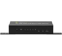 Techly 108255 HDMI Switch 4x1 KVM Quad Multiviewer con mando a distancia IR 1080p negro