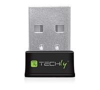 Techly 109252 Mini Adaptador WiFi USB Dual Band MU-Mimo 2dBi 600Mbps Negro