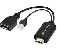 Techly 109542 - Adaptador HDMI a DisplayPort, color negro