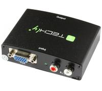 Techly 301627 Conversor de VGA/Audio a HDMI Negro