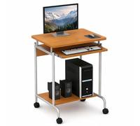 Techly 305694 Escritorio móvil Compacto para Ordenador Estante Teclado Deslizante Haya
