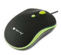 Techly 306721 Ratón óptico USB 800-1600 dpi Negro/Verde Negro/Verde