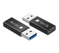 Techly 361414 Mini Convertidor USB-A 3.0 Macho a USB-C™ Femenino Negro