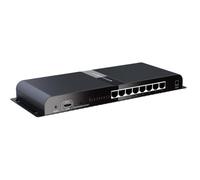 Techly 361858 - Extensor de 8 vías HDMI con IR en Cable Cat.6/6a/7 hasta 120 m, Color Negro