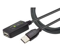 Techly 362220 - Cable alargador Activo USB Hi Speed 20 m, Negro