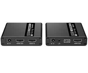 Techly 363005 - Extensor HDMI 1080p con Cable Cat.6/6A/7 de hasta 70 m con EDID Negro