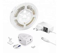 Techly 363302 Tira LED con sensor de movimiento y fuente de alimentación para la cama, 1,2 m, color blanco
