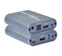 Techly 366600 - Extractor de audio HDMI LPCM7.1 Arc 8K con audio 3.5" y Toslink SPDIF gris