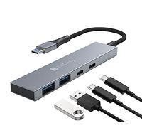 TECHLY 366945 Hub USB3.2 Slim 2 puertos USB-A y 2 puertos USB-C™ Silver