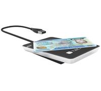 TECHLY 367324 lector de tarjetas sin contacto RFID y NFC para tarjetas de identificación electrónicas y sanitarias blanco/negro