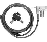 TECHLY 368109 - Candado con sistema de seguridad universal con llave para ordenador portátil, color gris