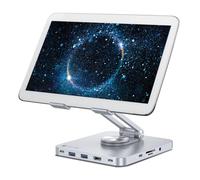 Techly 368307 Soporte para Tablet Hub Docking Station USB-C™ 8 en 1 Silver