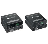 TECHLY 368338 Extender HDMI sobre Fibra Óptica Monomodo Hasta 40km Negro