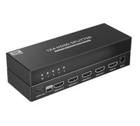 Techly 368529 Divisor HDMI 8K UHD 3D 60Hz 4 vías CEC SPDIF óptico negro