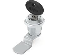 Techly 369519 - Kit de 2 cerraduras de cúpula de cuarto de vuelta para gabinete, color plateado