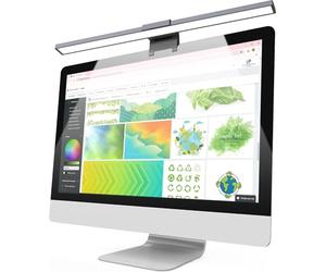 Techly 620362 Barra luminosa para monitor 66 LED Luz de lectura USB-C™ con regulación de temperatura de color y regulador negro