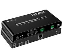 Techly 620379 Transmisor para Matrix Extender HDMI Over IP 4K sobre cable Cat.6 hasta 120 m Negro