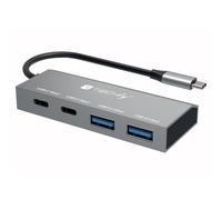 Techly 620478 Hub USB3.2 2 puertos USB-A y 2 puertos USB-C™ Silver