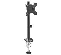 Techly 620911 - Soporte de escritorio con abrazadera para monitor de 13-32 pulgadas, brazo corto inclinable, negro