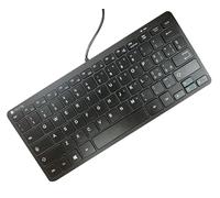 Techly 621697 - Mini teclado USB de 78 teclas, disposición italiana, color negro