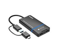 Techly 623639 Adaptador USB-C y USB-A a monitor dual HDMI Negro