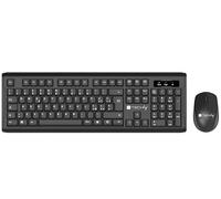 Techly 623653 Kit teclado y ratón 1600 Dpi Wireless Negro Negro