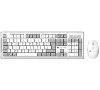 Techly 623660 Kit Teclado y Ratón 1600 Dpi Inalámbrico Blanco y Gris Blanco/Gris