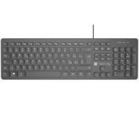 Techly 623677 - Teclado USB estándar de 109 teclas, disposición italiana y hub de 3 puertos USB, negro y negro