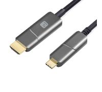 Techly 623790 Cable Óptico Activo (AOC) de USB-C™ M a HDMI-A M 20 m Negro