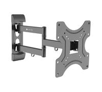 Techly 624414 Soporte de pared universal con 3 articulaciones para TV LED-LCD 14-43", negro y negro